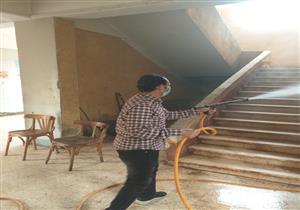 بالصور.. إغلاق وتطهير الوحدة المحلية بـ "شبرا النخلة" في الشرقية بعد ظهور  إصابة بكورونا