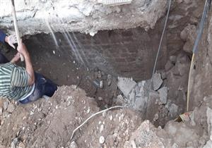 بالصور.. هبوط أرضي في منطقة القيسارية غرب أسيوط