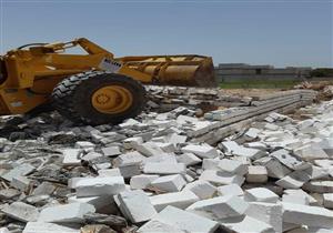 إزالة 34 حالة تعدي بالبناء على الأراضي الزراعية وأملاك الدولة بالمنيا