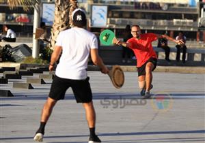 بالصور.. كورنيش الإسكندرية قبل الإفطار "جرى ولعب ورياضة"