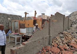 بالصور.. إزالة مبنى مخالف على مساحة 1200 متر في بورسعيد