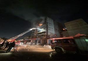 10 سيارات إطفاء تسيطر على حريق ميت نما