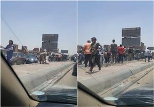 انقلاب سيارة محملة بـ"سن" واصطدام 3 سيارات أعلى الدائري المعادي