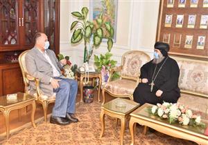محافظ أسيوط يلتقي الأنبا يوأنس لاستكمال تطوير مسار رحلة العائلة المقدسة
