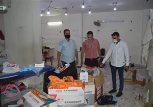 إغلاق وتشميع مصنع كمامات وبدل وقائية غير مطابقة للمواصفات في المنيب 