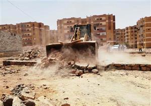 بالصور.. إزالة 9 حالات تعدي على أراضي الدولة بأسوان