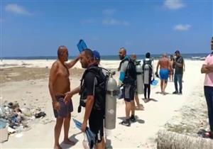 للبحث عن جثة "شادي".. فريق الاتحاد المصري للغوص يصل إلى شاطئ الموت -فيديو