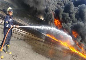 "جحيم على الصحراوي".. اللقطات الأولى لانفجار ماسورة مازوت على طريق الإسماعيلية