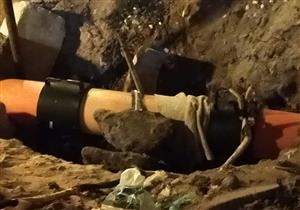 سرعة الانتقال منعت كارثة.. كسر ماسورة غاز في كرداسة