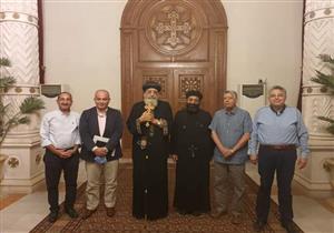 البابا تواضروس يستقبل أسقف بورسعيد وإدارية أرض الجولف