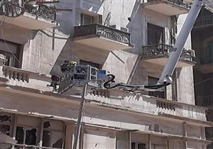 انهيار عقار بشارع قصر النيل.. وجارٍ إنقاذ السكان