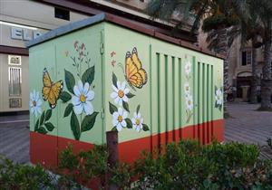 جهاز مدينة دمياط الجديدة يطلق مبادرة لتجميل أكشاك الكهرباء وتحويلها إلى لوحات فنية