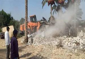  إزالة 193 حالة تعدي على أملاك الدولة بالخانكة 