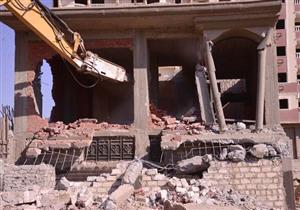 بالفيديو.. إزالة أكبر برج مخالف بمدينة الحوامدية في الجيزة 