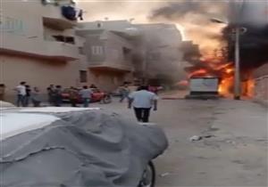 حريق يلتهم محول كهرباء في الفيوم