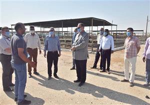 بالصور - محافظ أسيوط يتفقد مزرعة الثروة الحيوانية بعرب العوامر