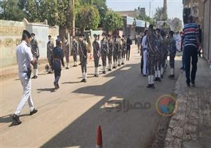 صور -  تشييع جثمان شهيد واقعة سجن طرة المقدم محمد القاضي في جنازة عسكرية بالمنوفية 