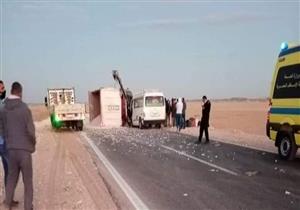 6 مصابين في انقلاب ميكروباص ببني سويف