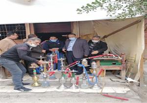 صور.. حملة لمراجعة إجراءات مواجهة كورونا في مقاهي أسيوط