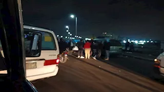 إصابة 10 أشخاص في حادث تصادم أعلى الطريق الدائري بالهرم