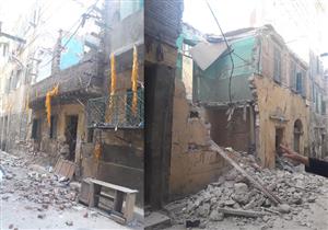 لخطورتها على المارة.. إزالة أجزاء من 4 عقارات في الإسكندرية