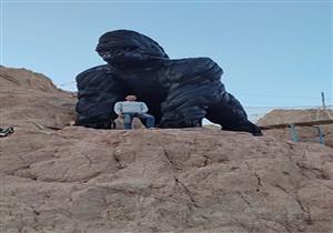 قصة "غوريلا دهب" في جنوب سيناء.. فنان زائر يتخلص من نصف كمية مخلفات إطارات السيارات - صور