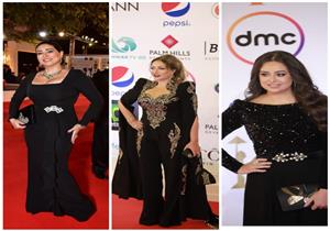 بفساتين محتشمة.. نجمات خطفن الأنظار في افتتاح مهرجان القاهرة السينمائي