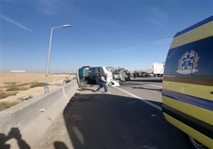 إصابة 11 شخصًا في حادث سير على الطريق الساحلي بكفر الشيخ