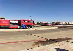   سيارات الإطفاء تنقذ شركة السكر من نيران المخلفات