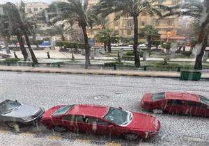 شاهد.. الثلوج تُغطي شوارع الإسكندرية- صور