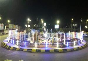 استعدادًت للعام الجديد.. تزيين وإضاءة ميادين المنوفية- صور