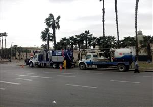 محافظة الجيزة تنشر 497 سيارة شفط ومعدة للتعامل السريع مع الأمطار