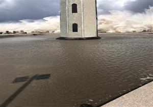 بسبب ارتفاع الأمواج.. إغلاق منطقة اللسان برأس البر