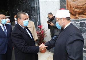 محافظ المنوفية يستقبل وزير الأوقاف على هامش افتتاح مسجد "عصمت السادات" بميت أبو الكوم