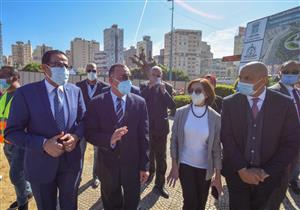 بالصور.. محافظ الإسكندرية يتفقد أعمال تطوير ميدان محطة مصر