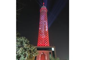 برج القاهرة يحتفل بوصول "مسبار الأمل" إلى المريخ (صور)