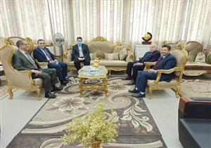 رئيس جامعة دمياط يستقبل رئيس نادي الزمالك الأسبق 
