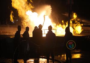 انفجار خط الغاز بمساكن أبو الوفا بأكتوبر.. والحماية المدنية تجابه النيران