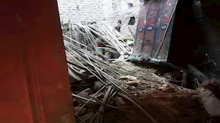 انهيار جزئي لمنزل آيل للسقوط في نجع حمادي بقنا