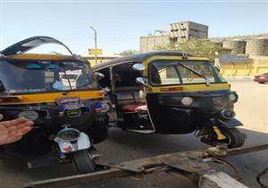 صور.. التحفظ على 41 مركبة "توكتوك" في الشرقية