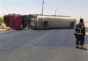 انقلاب شاحنة محملة بالسولار شمالي قنا