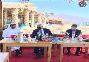 صور.. محافظ جنوب سيناء يهنئ مشايخ القبائل البدوية بعيد الفطر