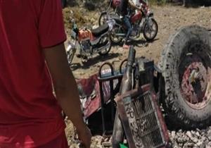 مصرع عامل في حادث تصادم بين قطار وجرار زراعي بالدقهلية 