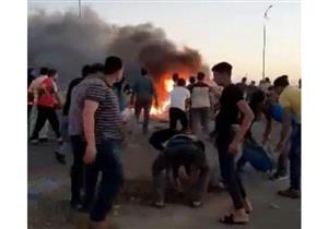 مصرع شخصين وإصابة 10 آخرين في حادث أعلى الطريق الأوسطي بحلوان