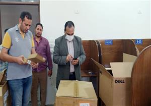 نائب رئيس جامعة بنها يتفقد مركز الاختبارات الإلكترونية لامتحانات نهاية العام