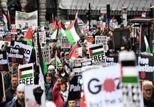 مظاهرة في العاصمة البريطانية لندن تضامنا مع الشعب الفلسطيني 