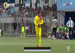 بالفيديو.. إكرامي يشارك بديلا للشناوي ويستقبل هدفا أمام إنيمبا