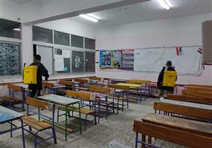 صور.. تطهير لجان امتحانات الشهادة الإعدادية في بورسعيد