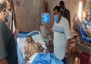 سكرتير عام محافظة أسوان يزور مصابي حادثي الصحراوي الغربي والعلاقي