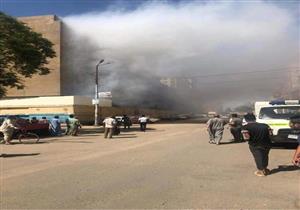 بالصور.. حريق محدود في مخزن خردة بمستشفى سوهاج العام